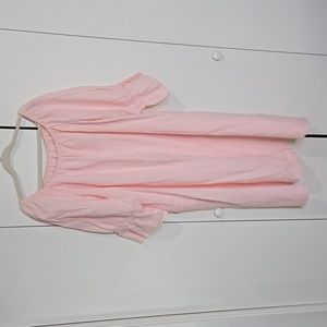 Pink Linen Midi Dress